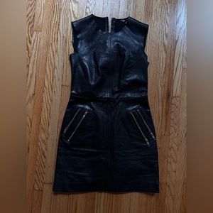 Leather dress Maje.
